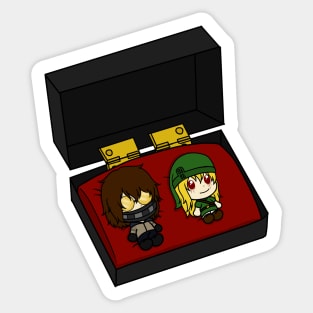 ticci toby and ben drowned chibi figure Sticker